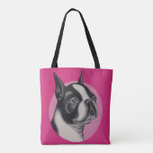 Boston Terrier Print Tasche (Rückseite)