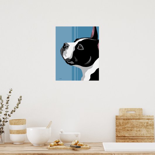 Boston Terrier Prints Poster (Küche)