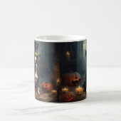 Boston Terrier Pumpkins Halloween Beängstigend Kaffeetasse (Mittel)