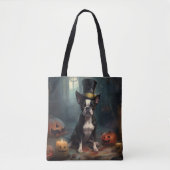 Boston Terrier Pumpkins Halloween Beängstigend Tasche (Vorderseite)