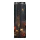 Boston Terrier Pumpkins Halloween Beängstigend Thermosbecher (Rückseite)