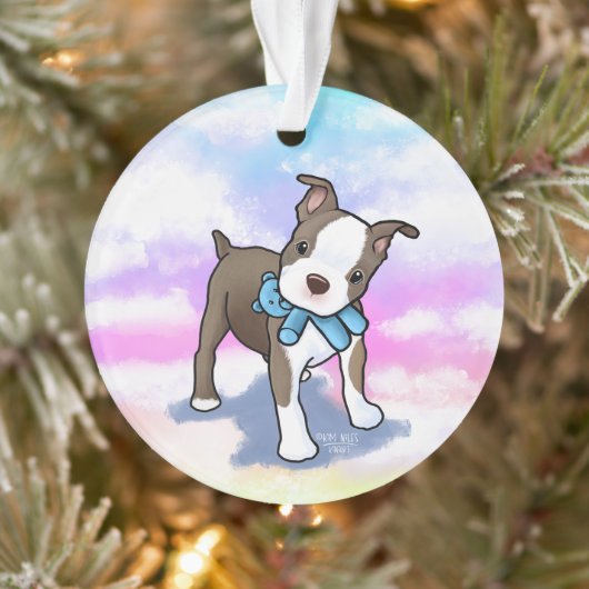 Boston Terrier Puppy Ornament (Baum)