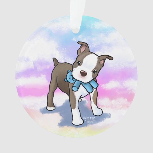Boston Terrier Puppy Ornament (Vorderseite)