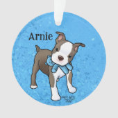 Boston Terrier Puppy Ornament (Vorderseite)