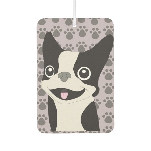 Boston Terrier, Purple lavender Autolufterfrischer (Vorderseite)