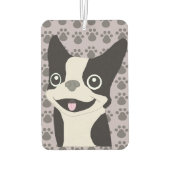 Boston Terrier, Purple lavender Autolufterfrischer (Rückseite)
