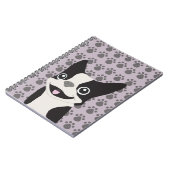 Boston Terrier, Purple lavender Notizblock (Linke Seite)