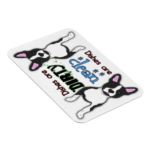 Boston Terrier Rectangle Dishwasher Magnet (Rechte Seite)