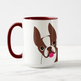 Boston Terrier Red Brown und White Kaffeetasse