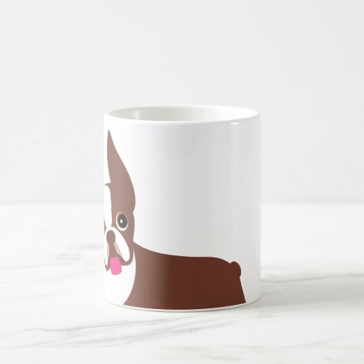 Boston Terrier Red Brown und White Kaffeetasse (Mittel)