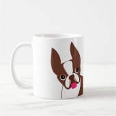 Boston Terrier Red Brown und White Kaffeetasse (Links)