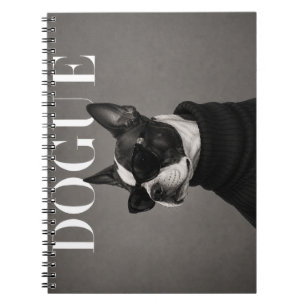 Boston Terrier Redaktionsporträt Notizblock