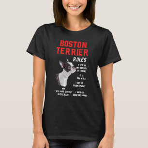 Boston Terrier regiert Spaß Dog Besitzer Haustier T-Shirt