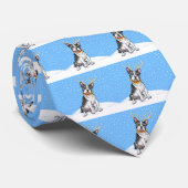 Boston Terrier Reindeer Krawatte (Gerollt)