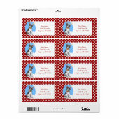 Boston Terrier Reindeer Labels (Vorne)