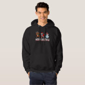 Boston Terrier Reindeer Snowman Merry Christmas Lo Hoodie (Vorne ganz)