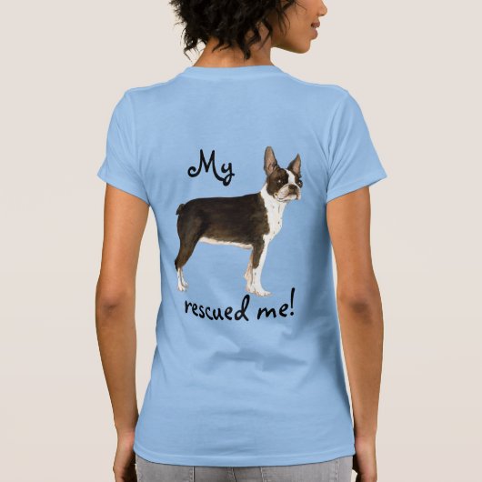 Boston Terrier Rescue T - Shirt (Rückseite)