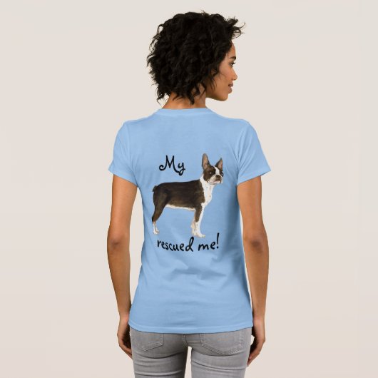 Boston Terrier Rescue T - Shirt (Schwarz voll)