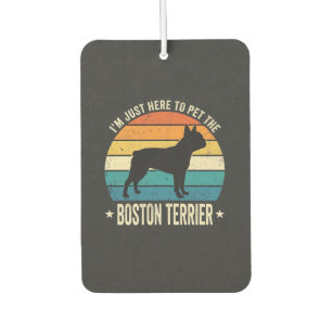 Boston Terrier Retro Hundeliebhaber Grafik_1 Autolufterfrischer
