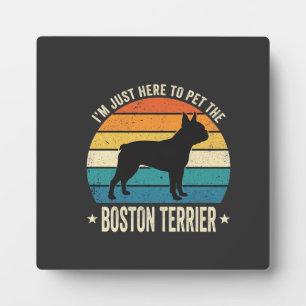 Boston Terrier Retro Hundeliebhaber Grafik_1 Fotoplatte