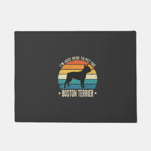 Boston Terrier Retro Hundeliebhaber Grafik_1 Fußmatte