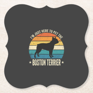 Boston Terrier Retro Hundeliebhaber Grafik_1 Untersetzer