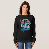 Boston Terrier Retro   Sweatshirt (Vorne ganz)
