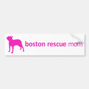 Boston-Terrier-Rettungs-Mama-Autoaufkleber Autoaufkleber