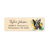 Boston Terrier Return Address Label (Vorne)