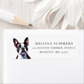 Boston Terrier Return Address Label (Insitu)