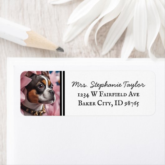 Boston Terrier Return Address Label (Insitu)