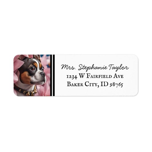 Boston Terrier Return Address Label (Vorne)