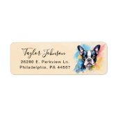 Boston Terrier Return Address Label (Vorne)