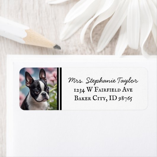 Boston Terrier Return Address Label (Insitu)
