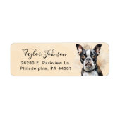 Boston Terrier Return Address Label (Vorne)