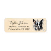 Boston Terrier Return Address Label (Vorne)