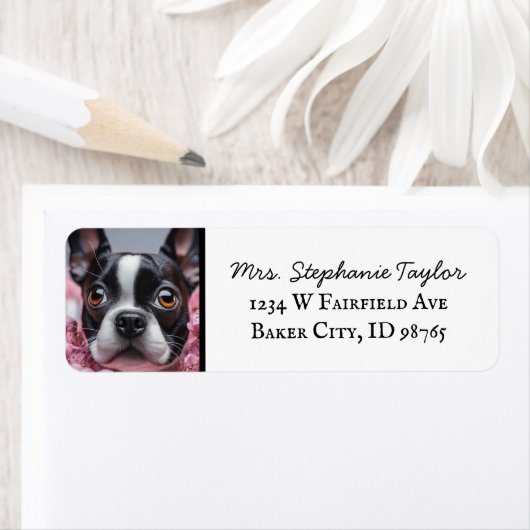 Boston Terrier Return Address Label (Insitu)