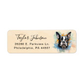 Boston Terrier Return Address Label (Vorne)