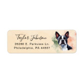 Boston Terrier Return Address Label (Vorne)