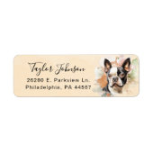 Boston Terrier Return Address Label (Vorne)