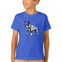 Boston Terrier Robot Kid's T - Shirt