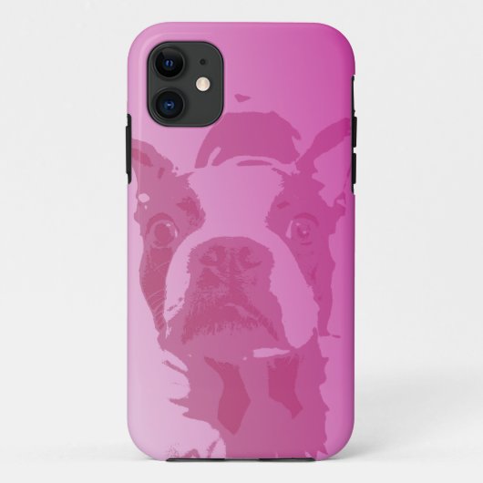 Boston Terrier rosa iPhone 5 Case-Mate iPhone Hülle (Rückseite)