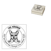 Boston Terrier Rücksendeadresse Gummistempel (Stempel)
