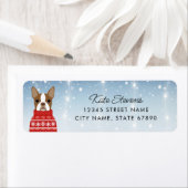 Boston Terrier Rücksendeadressen-Aufklebers (Insitu)