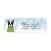 Boston Terrier Rücksendeadressen-Aufklebers (Vorne)