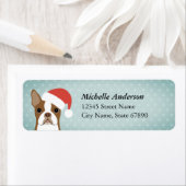 Boston Terrier Rücksendeadressen-Aufklebers (Insitu)