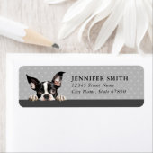 Boston Terrier Rücksendeadressen-Aufklebers (Insitu)