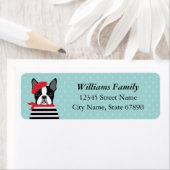 Boston Terrier Rücksendeadressen-Aufklebers (Insitu)