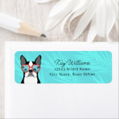 Boston Terrier Rücksendeadressen-Aufklebers (Insitu)