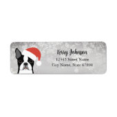 Boston Terrier Rücksendeadressen-Aufklebers (Vorne)